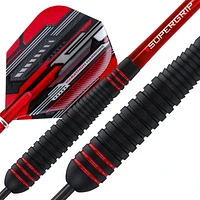 Harrows Ace Rubber Grip Darts - Includes Three Steel-Tip Solid-Brass Darts, Three Supergrip Shafts & Three Marathon Flights - 20 Grams