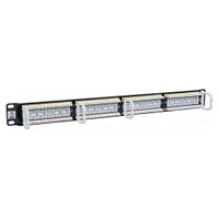 24 Port Cat6 Patch Panel, 1u - Black