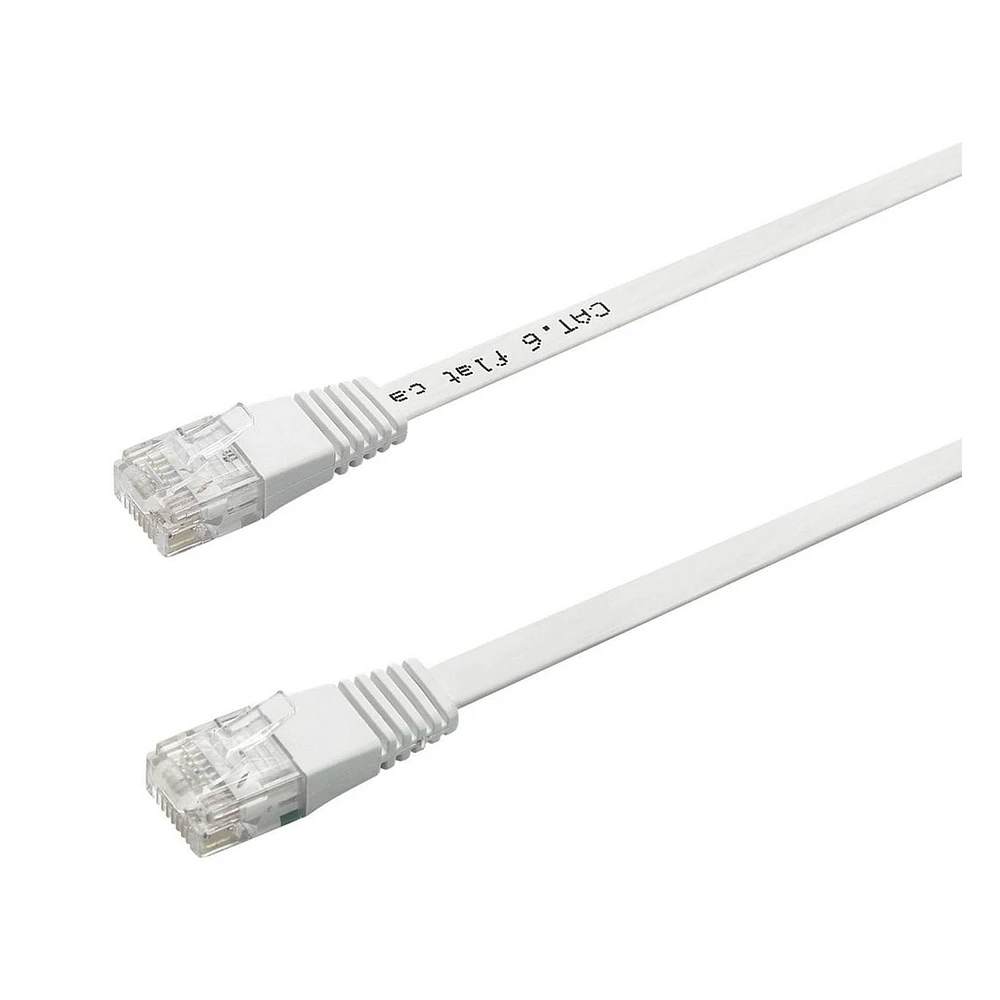 blackweb 50 FT Flat Cat6 Cable (White)