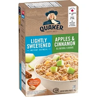 Quaker Lightly Sweetened Apples & Cinnamon Instant Oatmeal, 232g