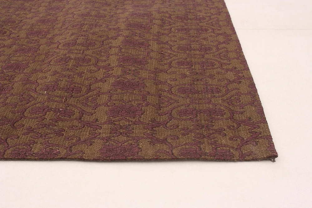 ECARPETGALLERY 4'7" x 6'8" Transitional Collage Handmade Area Rug for Living Room, Dining Room and Bedroom in Brown