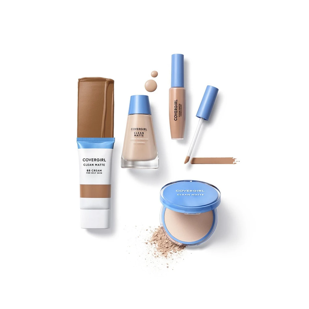 COVERGIRL Crème BB Clean Matte, sans huile, longue tenue, peau sensible, légère, 100% Sans Cruauté Crème BB sans huiles