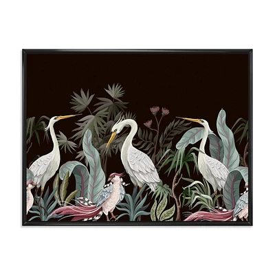 Designart Chinoiserie Aux Oiseaux Et Pivoines III ART MURAL À CADRE FLOTTÉ