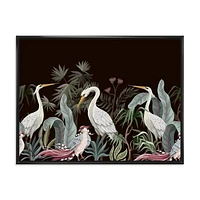 Designart Chinoiserie Aux Oiseaux Et Pivoines III ART MURAL À CADRE FLOTTÉ