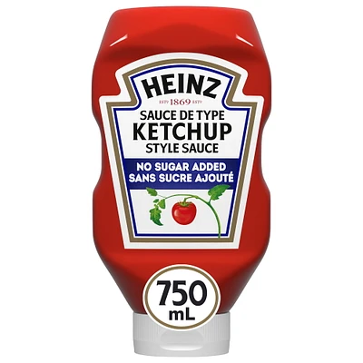 Ketchup aux tomates Heinz sans sucre ajouté Ketchup aux tomates Heinz