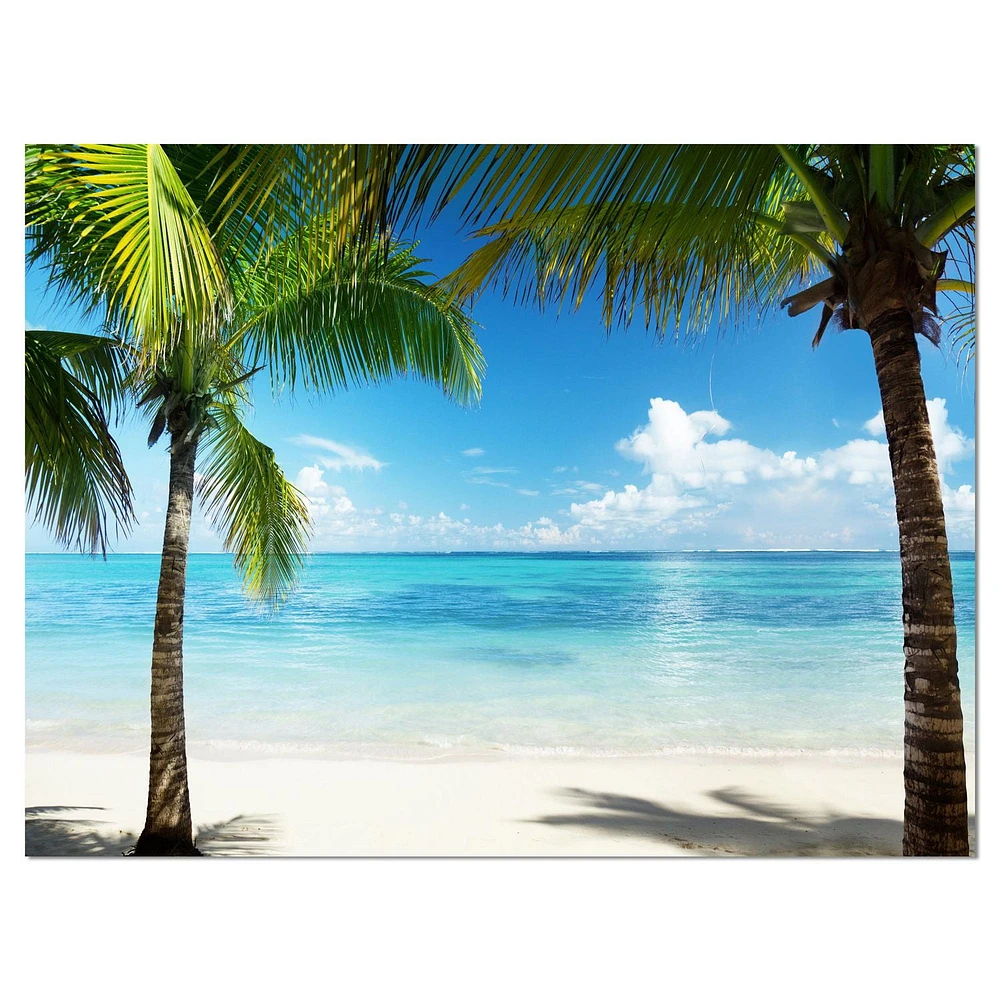 Designart Palmiers et mer Art mural sur toile