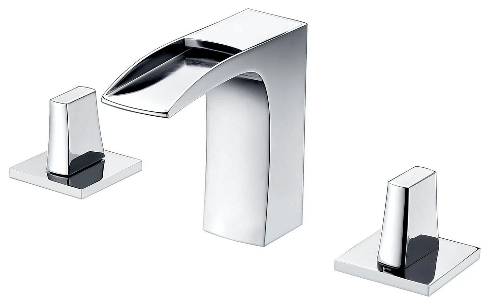 American Imaginations -in. W Above Counter White Bathroom Vessel Sink Set For 3H8-in. Center Faucet AI