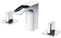 American Imaginations -in. W Above Counter White Bathroom Vessel Sink Set For 3H8-in. Center Faucet AI