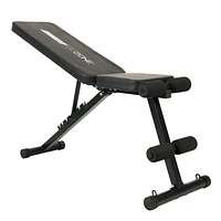 Banc de musculation pliable avec bandes de résistance GoZone – Noir Barre cheville rembourrée