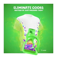 Détergent à lessive liquide Gain + Odeur defense, parfum Explosion de fraîcheur, compatible avec les laveuses HE, 107 brassées, 4,55 L (154 oz liq.)
