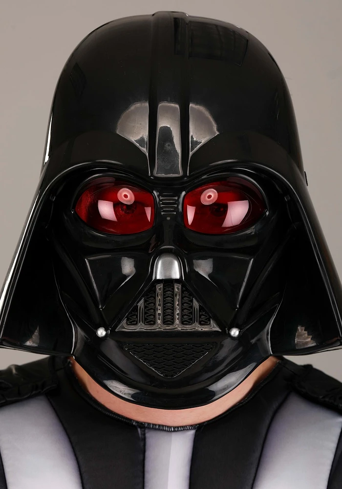 STAR WARS DARTH VADER QUALUX COSTUME (ADULT) - Qualux Jumpsuit with Detachable Cape and 3D Half Mask 