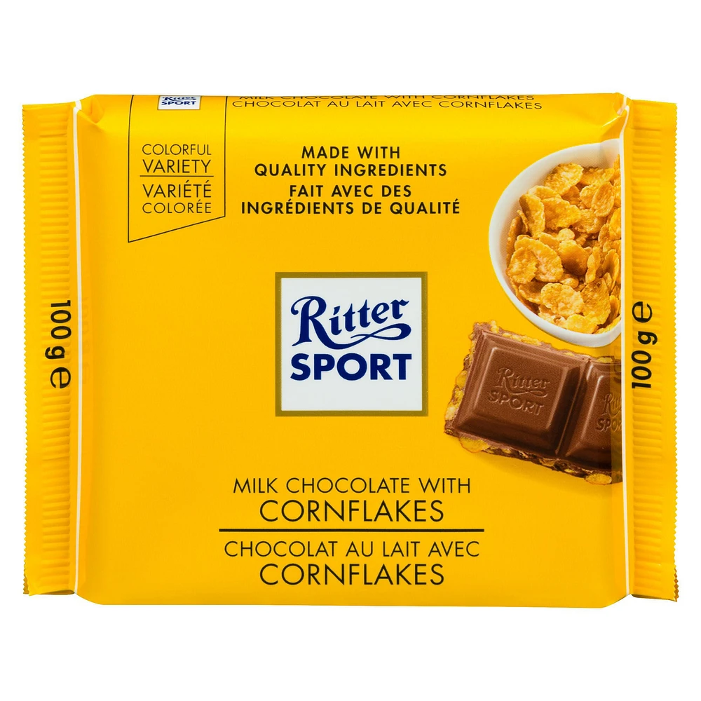 Ritter Sport Milk Chocolate with Cornflakes, 100 g, 100 g