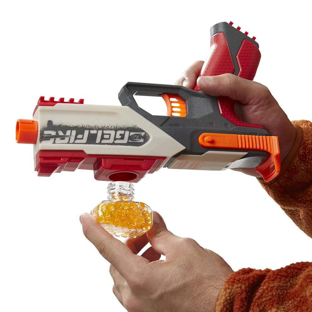Nerf Pro Gelfire Legion Spring Action Blaster, 5000 Gelfire Rounds, 130 Round Hopper, Protective Eyewear, Slam Fire, Ages 14 & Up, Ages 14 and up