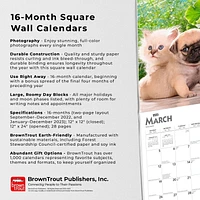 Kittens & Puppies | 2023 12x24 Inch Square Wall Calendar