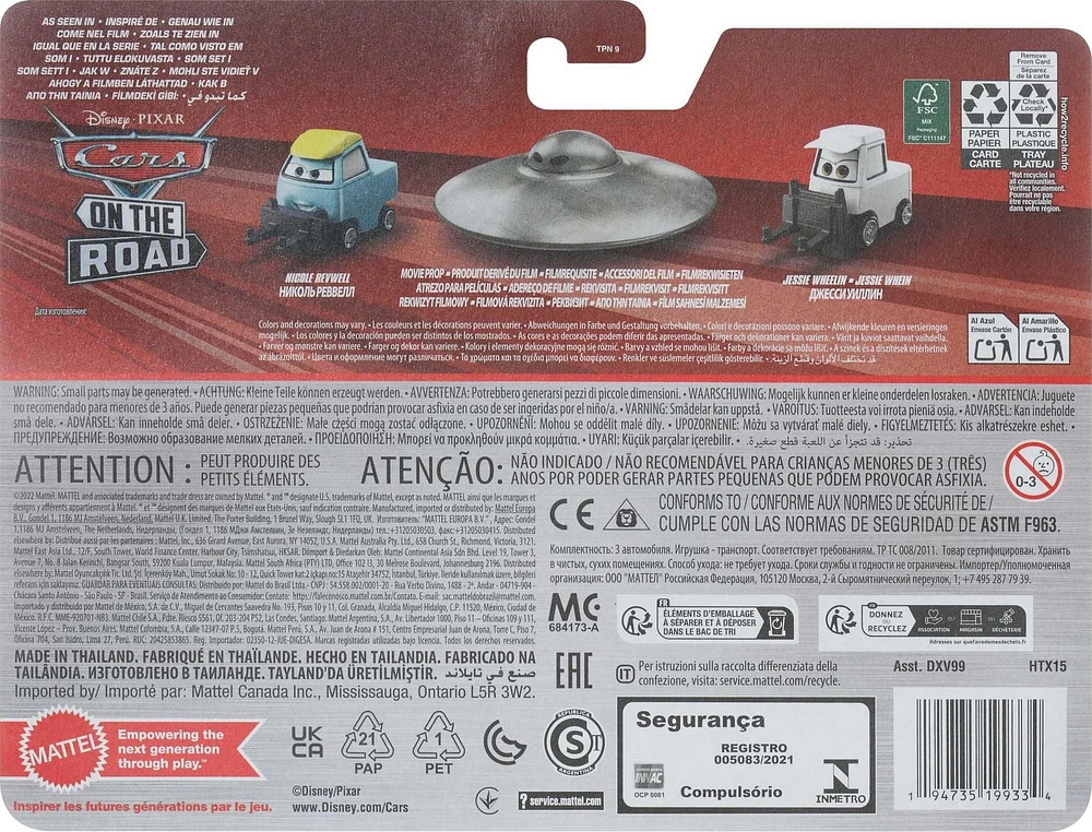 Disney/Pixar  Les Bagnoles  Coffret de 2Véhicules  Métal  1:55