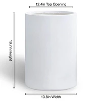 Barron White Large Planter, 19.7"