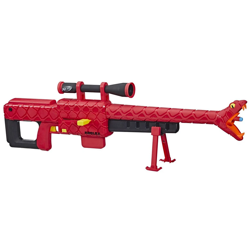 Nerf Roblox Zombie Attack: Viper Strike Dart Blaster With Scope, Code to Redeem Exclusive Virtual Item, 6-Dart Clip, 6 Nerf Elite Darts, Bipod, Roblox Toys for Boys & Girls 8 Years Old & Up, Ages 8 and up