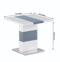 Table de bout Canadian Maxwell blanche et grise