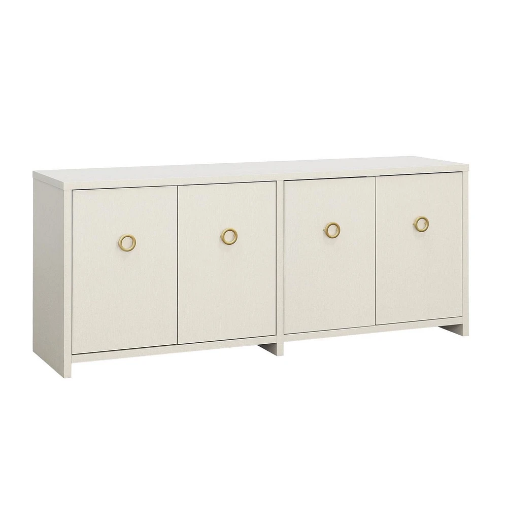 Sauder La Collection Grand Coast Crédence, Finition Dove Linen, 433603