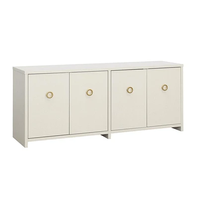 Sauder La Collection Grand Coast Crédence, Finition Dove Linen, 433603