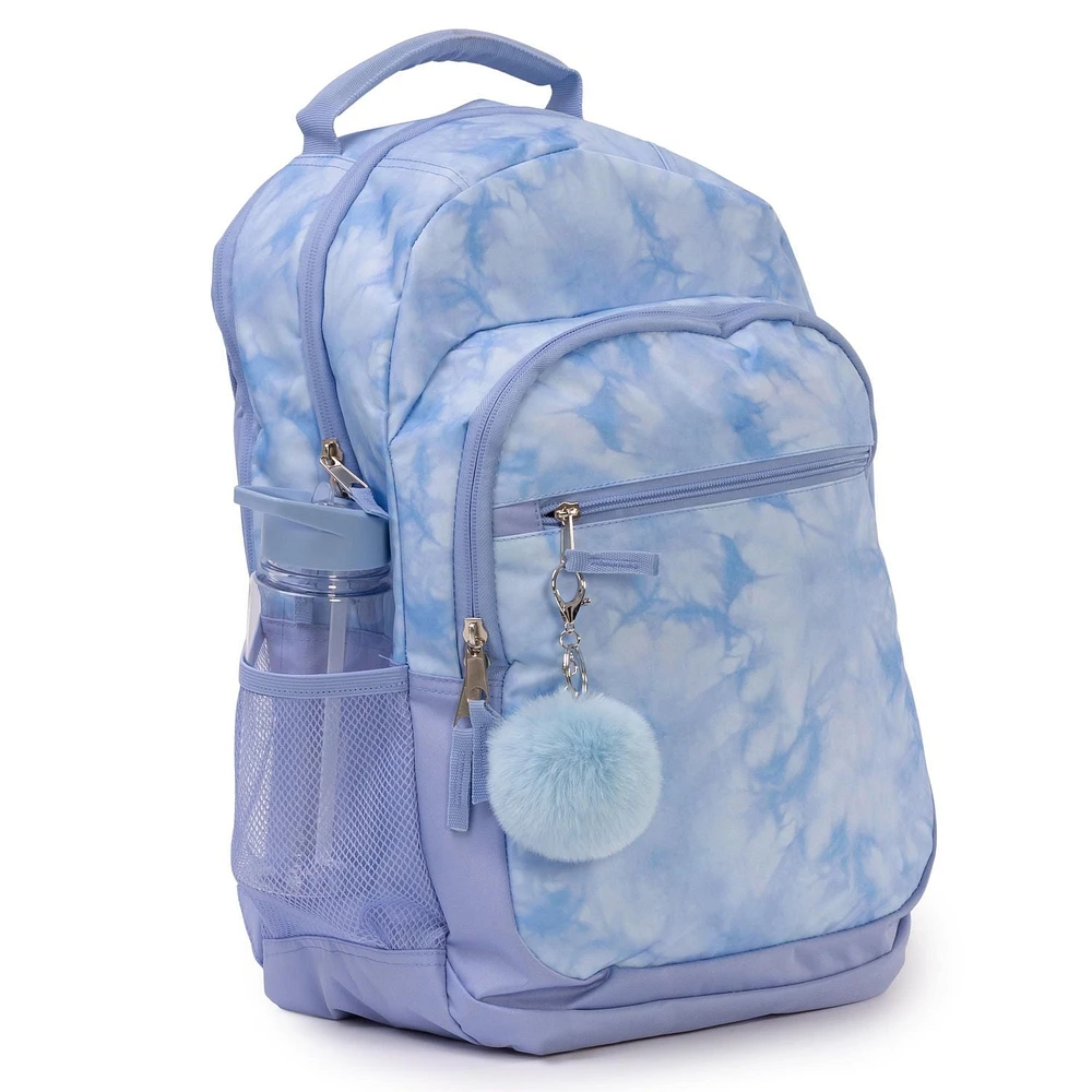 Ensemble Scolaire 3 Pièces Jetstream avec Sac à Dos, Bouteille Réutilisable et Porte-Clés Pompon