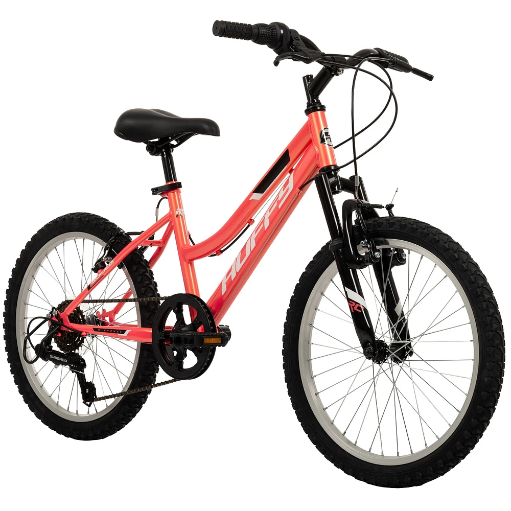 Huffy Rock Creek 20-inch Girls’ 6-speed Mountain Bike, Pink, 5-9 years old