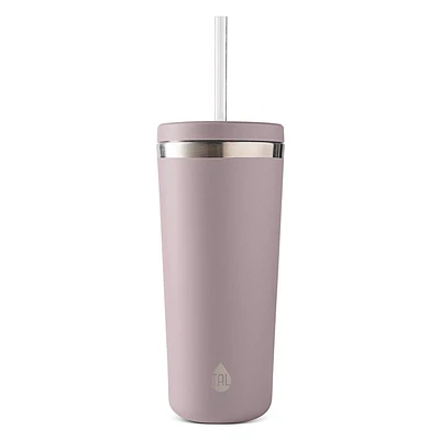 TAL Stainless Steel Ranger Tumbler with Straw 24oz, Mauve, water bottle