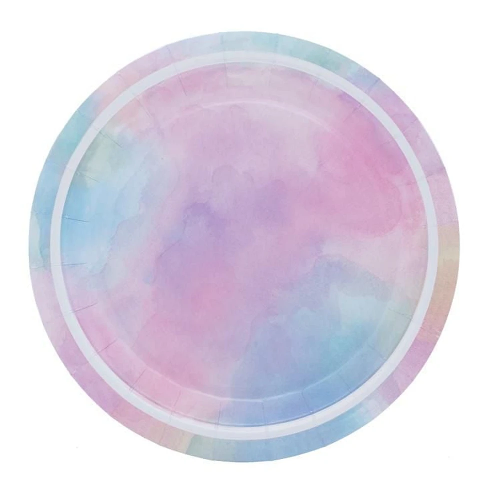Assiette en papier jetable de 9 pouces tie dye ASSIETTE EN PAPIER TIE DYE DE 9 POUCES