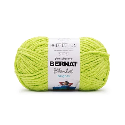 Bernat® Blanket Brights™ Yarn, Polyester #6 Super Bulky, 10.5oz/300g, 220 Yards, Polyester #6 Super Bulky Yarn