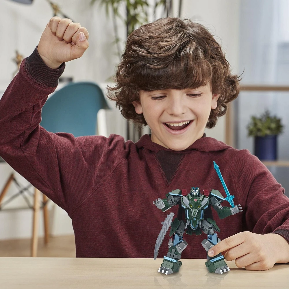 Transformers Bumblebee Cyberverse, figurine Thunderhowl classe Ultra, 17 cm, avec armure energon pour gagner en puissance, dès 6 ans