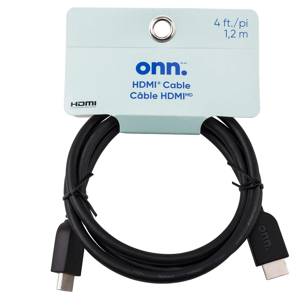 Câble HDMI optimisé de 1,2 m (4 pi) onn. Son/audio riche