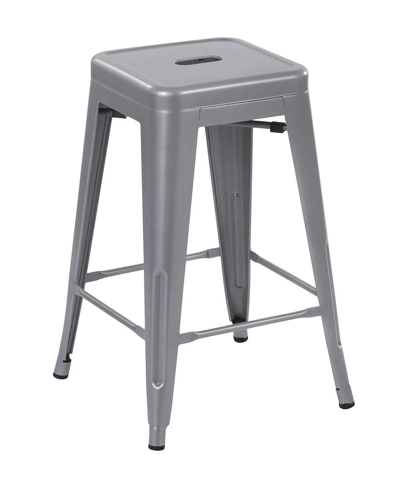 Ensemble de 4 tabourets de bar en métal de 24 po de Mainstays - Multicolores