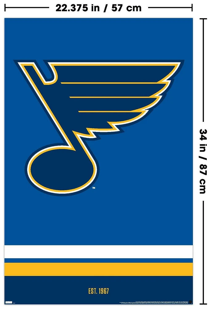 NHL St. Louis Blues - Logo 21 Wall Poster, 22.375" x 34"
