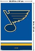 NHL St. Louis Blues - Logo 21 Wall Poster, 22.375" x 34"