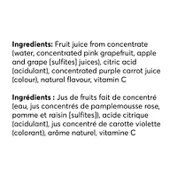 Jus d’orange sanguine, canneberge et grenade