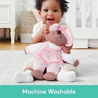Baby GUND My First Dolly, Poupée en peluche pour bébés et tout-petits, rose/blanc, 33 cm