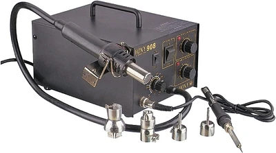 HVTools Electric Welding Iron and Hot Blast Unsoldering Station