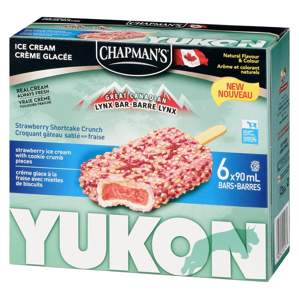 Chapman's Yukon Lynx Strawberry Shortcake Crunch, 6 x 90 mL