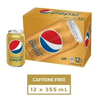 Boisson gazeuse Pepsi Sans caféine, 355 mL, 12 canettes 12x355mL