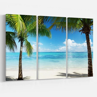 Designart Palmiers et mer Art mural sur toile