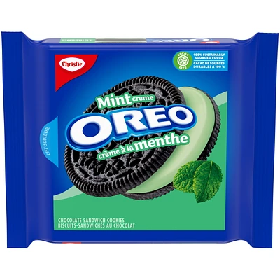 Biscuits-Sandwiches Oreo Crème À La Menthe, 1 Emballage Refermable De 261 g