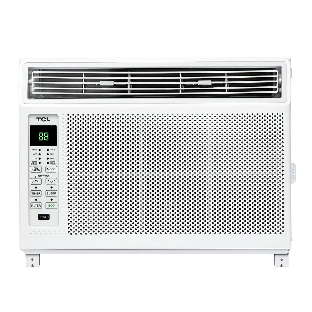 Climatiseur de fenêtre TCL 6 000 BTU, ventilateur et déshumidificateur, 250 pi², télécommande, facile à utiliser, filtre réutilisable