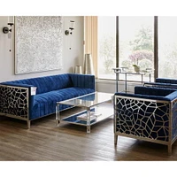 TABLE BASSE NERO COULEUR ARGENT