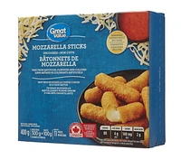 Great Value Frozen Mozzarella Sticks with Marinara Dipping Sauce Appetizers, 11 Pieces, 400g