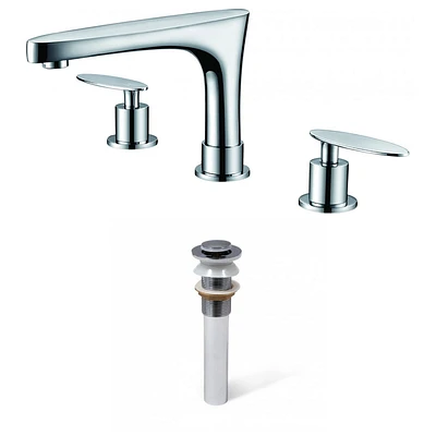 American Imaginations AI- 3H8-in. CUPC Approved Lead Free Brass Faucet Set In Chrome Color