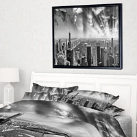 Design Art Central Park And Surrounding Buildings Framed Canvas Art Print