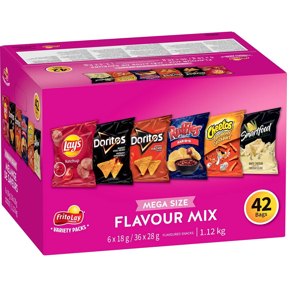 Frito-Lay Variety Packs Flavour Mix Flavoured Snacks, 1116g