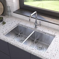 Artika Sierra évier à cuve double en acier inoxydable de calibre 20