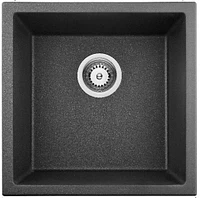 American Imaginations AI- pouces Évier de cuisine composé de granit noir approuvé par CSA W avec finition composée de granit et calibre 16