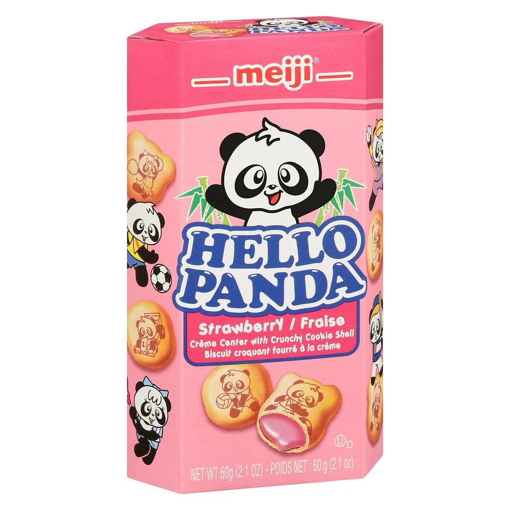 Meiji Hello Panda Cookies - Strawberry, 60 g